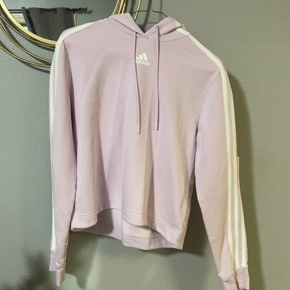 Adidas purple sweatshirt.